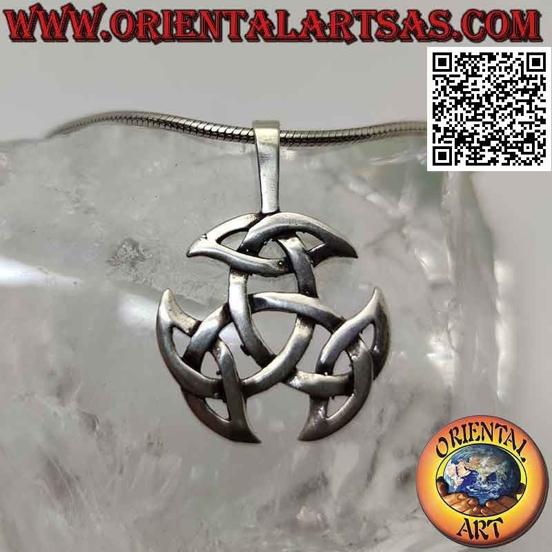 Ciondolo in argento, triquetra carolingia (grande)