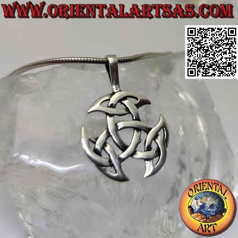 Silver pendant, Carolingian triquetra (large)