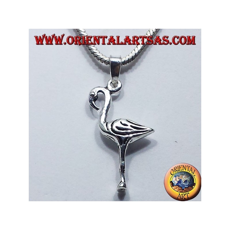 Flamingo pendant in silver