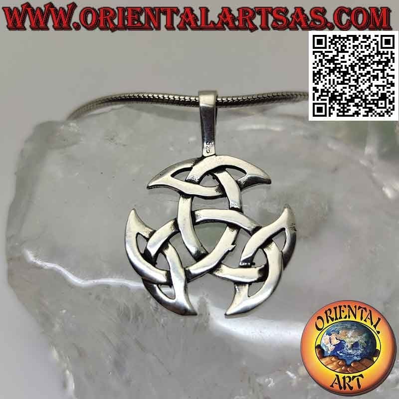 Ciondolo in argento, triquetra carolingia (grande)
