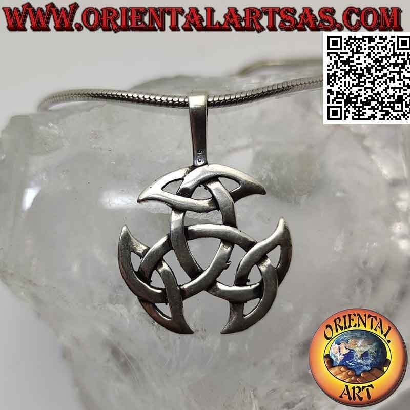 Pendentif en argent, triquetra carolingien (grand)