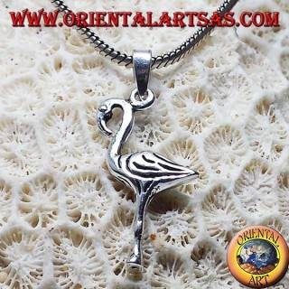 Flamingo-Anhänger aus Silber