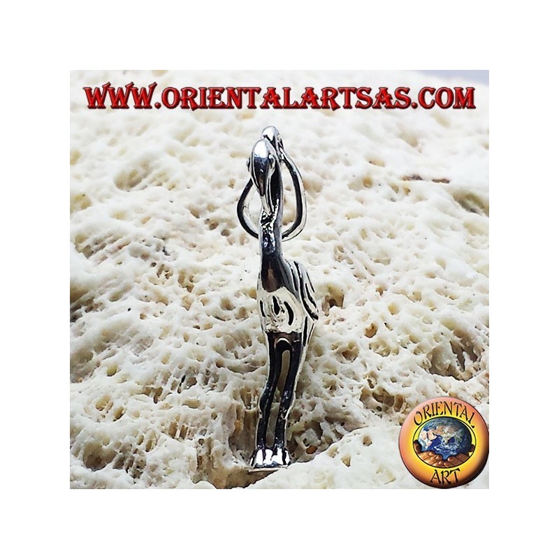 Flamingo pendant in silver