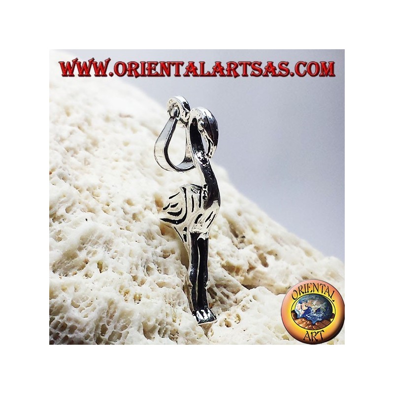 Flamingo pendant in silver