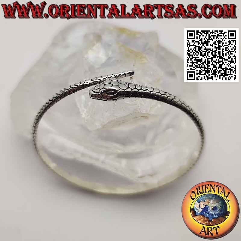 Brazalete con forma de serpiente "Ouroboros" en plata 925 ‰ (ouroboros)