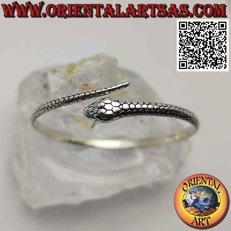 Brazalete con forma de serpiente "Ouroboros" en plata 925 ‰ (ouroboros)