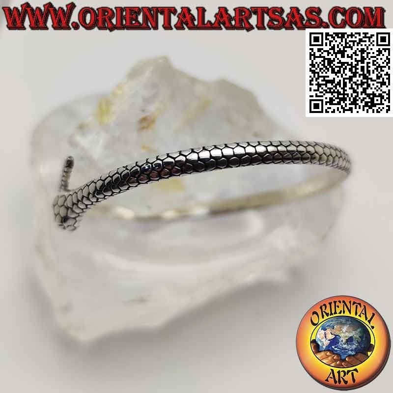 "Ouroboros" snake shaped bangle in 925 ‰ silver (ouroboros)