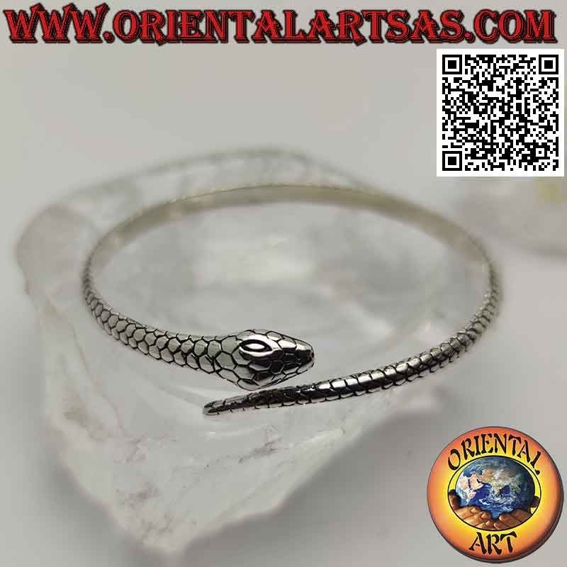 Brazalete con forma de serpiente "Ouroboros" en plata 925 ‰ (ouroboros)