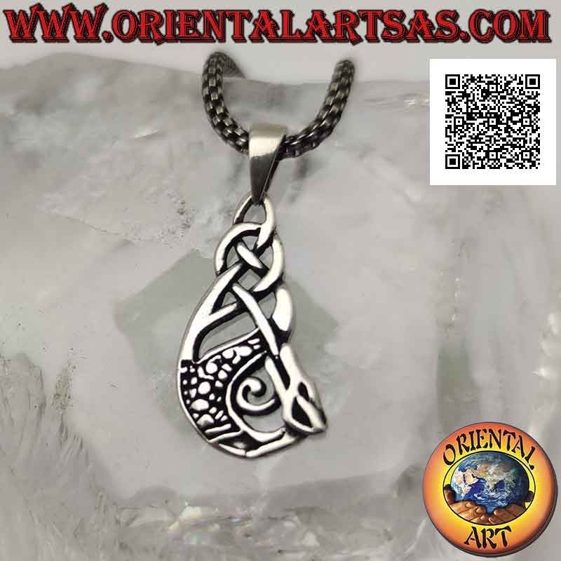 Silver pendant, Celtic lark (giver of spirit victorious over adversity)