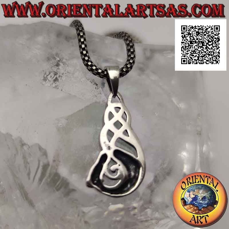 Colgante de plata, alondra celta (dador de espíritu victorioso sobre la adversidad)