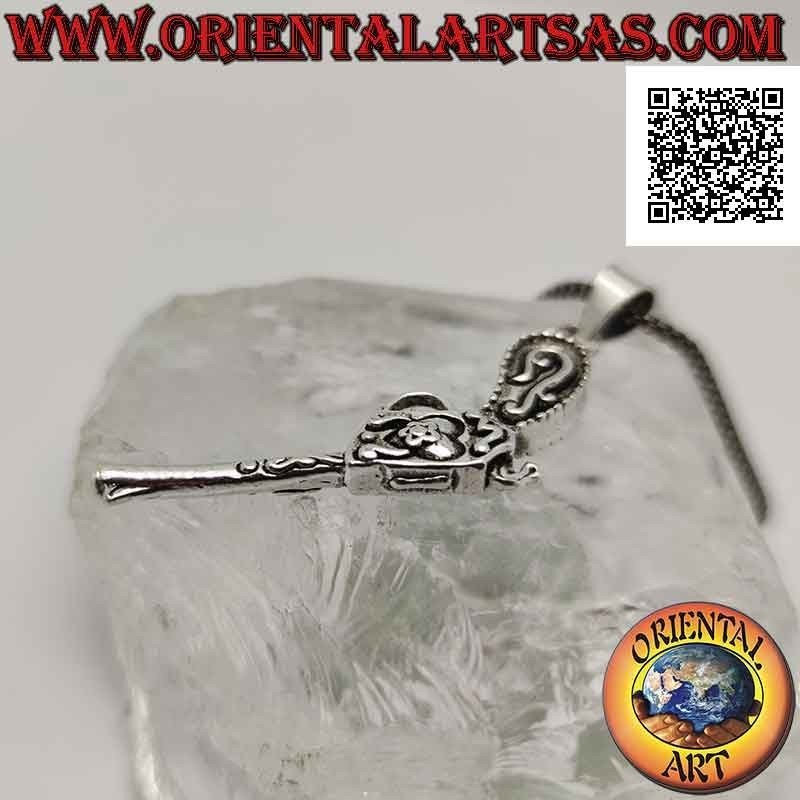 Ciondolo Argento 925 Pistola Revolver Cowboy | Stile Western