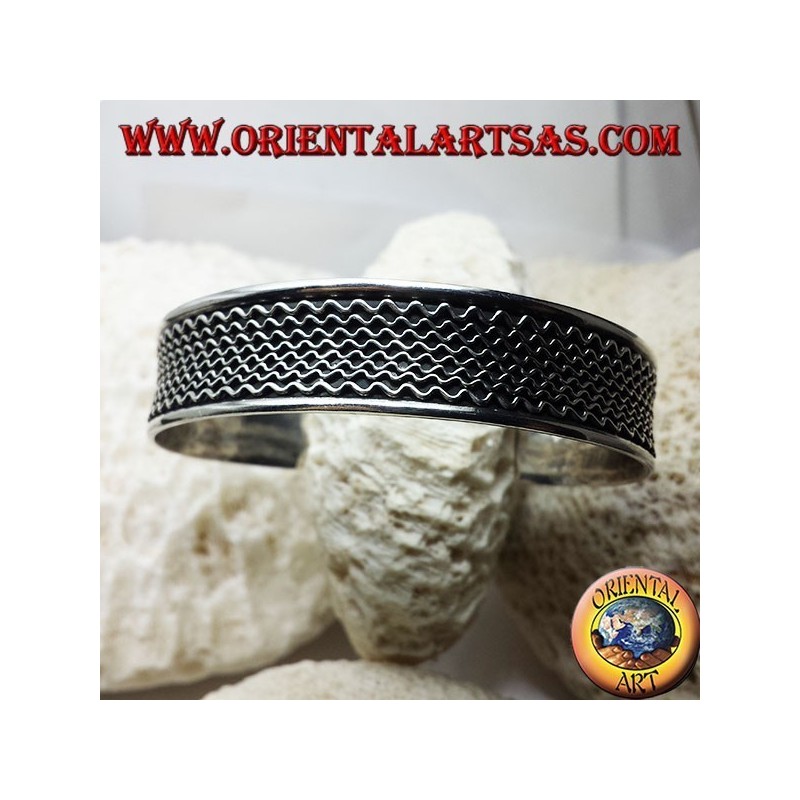Bracelet argent, Waves main