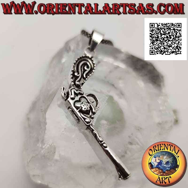 Ciondolo Argento 925 Pistola Revolver Cowboy | Stile Western