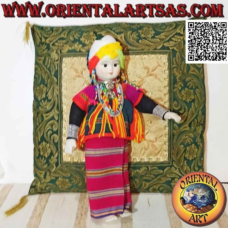 Muñeca tradicional tailandesa de Chiang Mai - Karen o Yang Hill Tribe (hecha a mano)