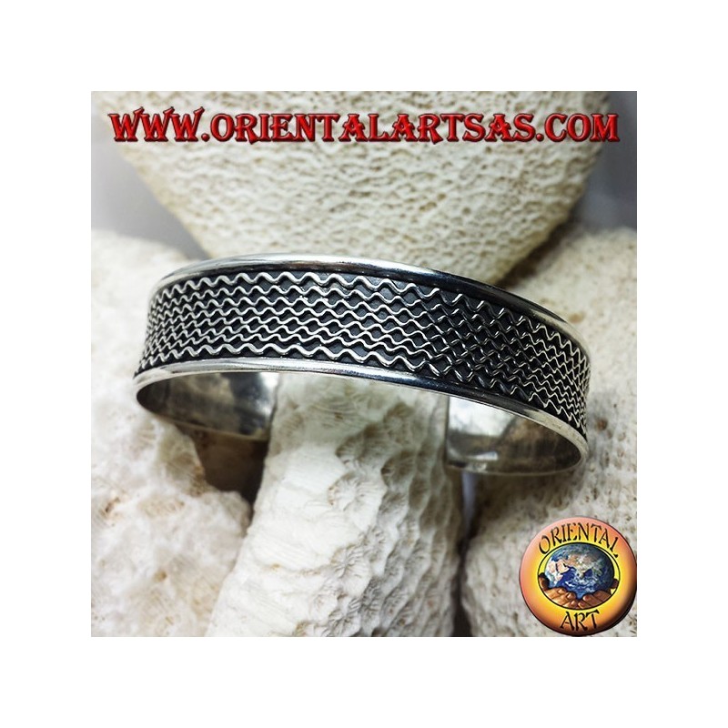 bracciale in argento fatto a mano Onde 