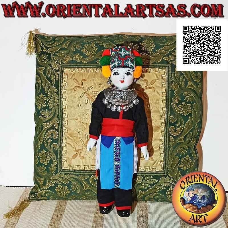 Traditionelle Thai-Puppe aus Chiang Mai - der Meo Back-Stamm (handgefertigt)