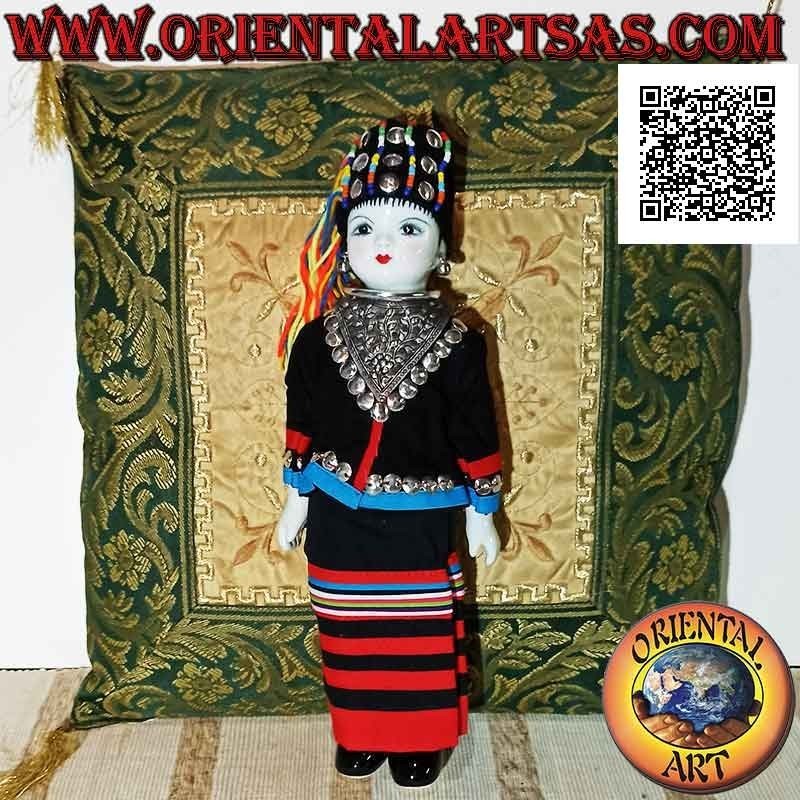 Muñeca tradicional tailandesa de Chiang Mai - la tribu Lamu (hecha a mano)