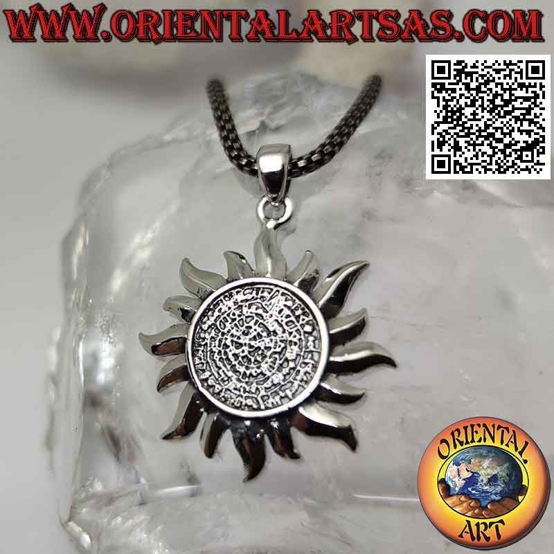Colgante de plata, sol con disco de Festos (Ø 27 mm)