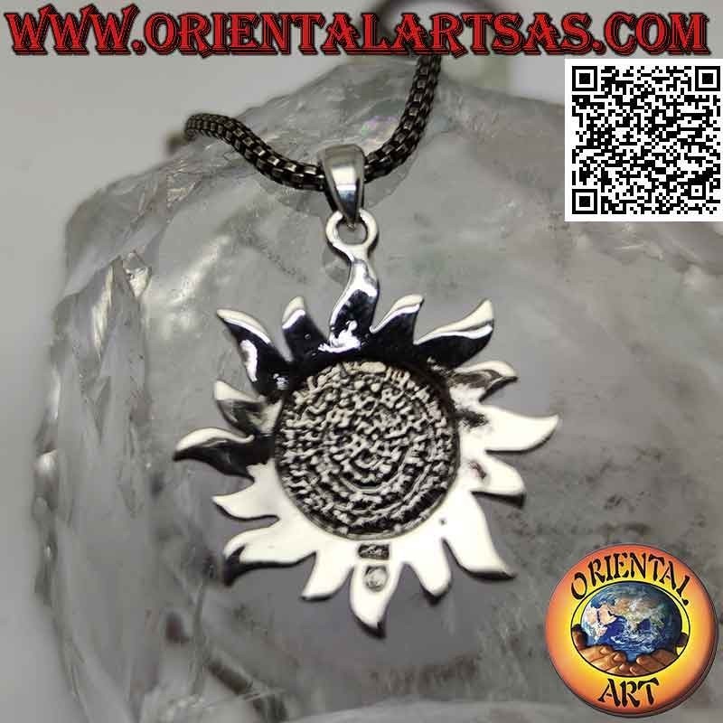 Colgante de plata, sol con disco de Festos (Ø 27 mm)