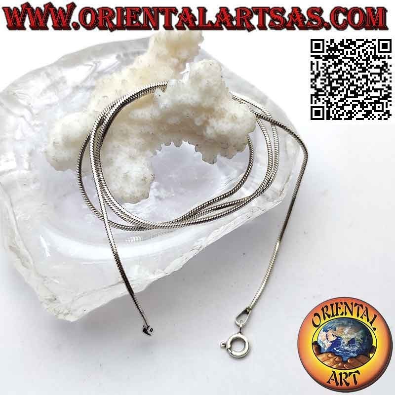 925 ‰ silver chain necklace, classic "snake" link or mouse tail (thickness 0.8 mm)
