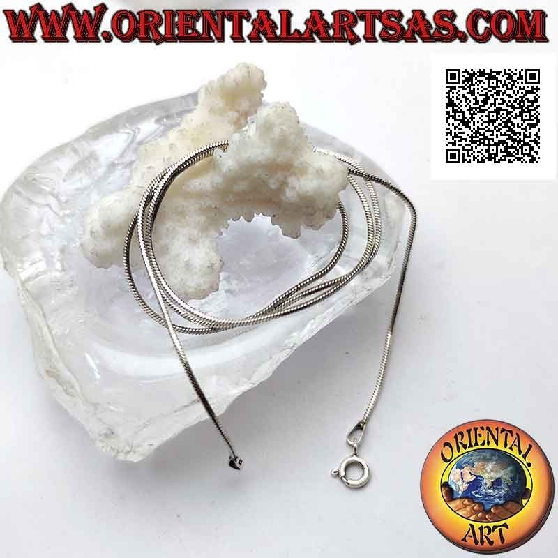 Collana catenina in argento 925 ‰, maglia "snake" classica o coda di topo (spessore 1 mm)