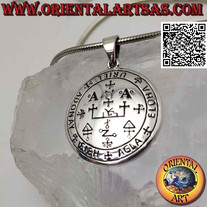 Silver pendant, seal of archangel Uriel (seals of King Solomon)