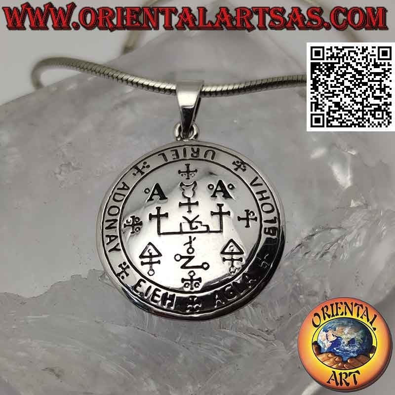 Silver pendant, seal of archangel Uriel (seals of King Solomon)