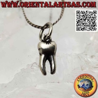 Pendentif en argent, la prémolaire ou dent molaire à deux racines (prémolaire)