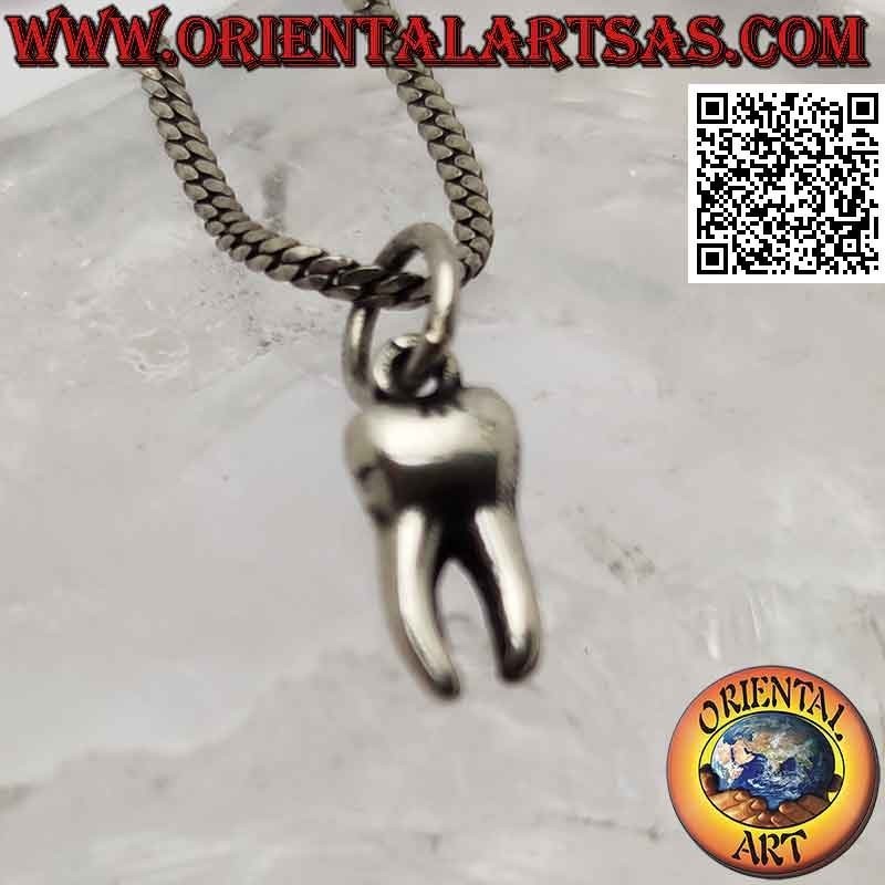 Pendentif en argent, la prémolaire ou dent molaire à deux racines (prémolaire)