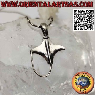 Silver pendant, ray fish, manta ray or torpedo (B)