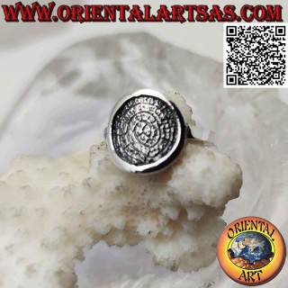 Silver ring, "The Phaistos Disc" with smooth sides (small)