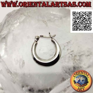 Orecchini in argento, cerchi lisci a mezzaluna appuntiti da 18 x 16 x 3,5 mm (leva)