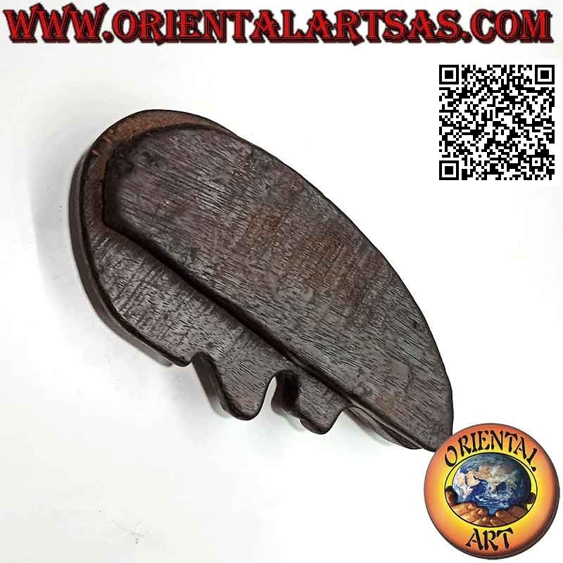 Posacenere maschera indigena in legno di teak (destra)