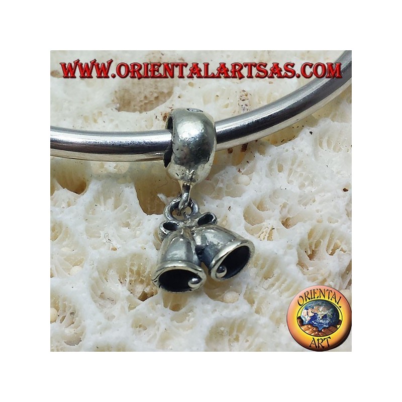 silver charms pendants, bells