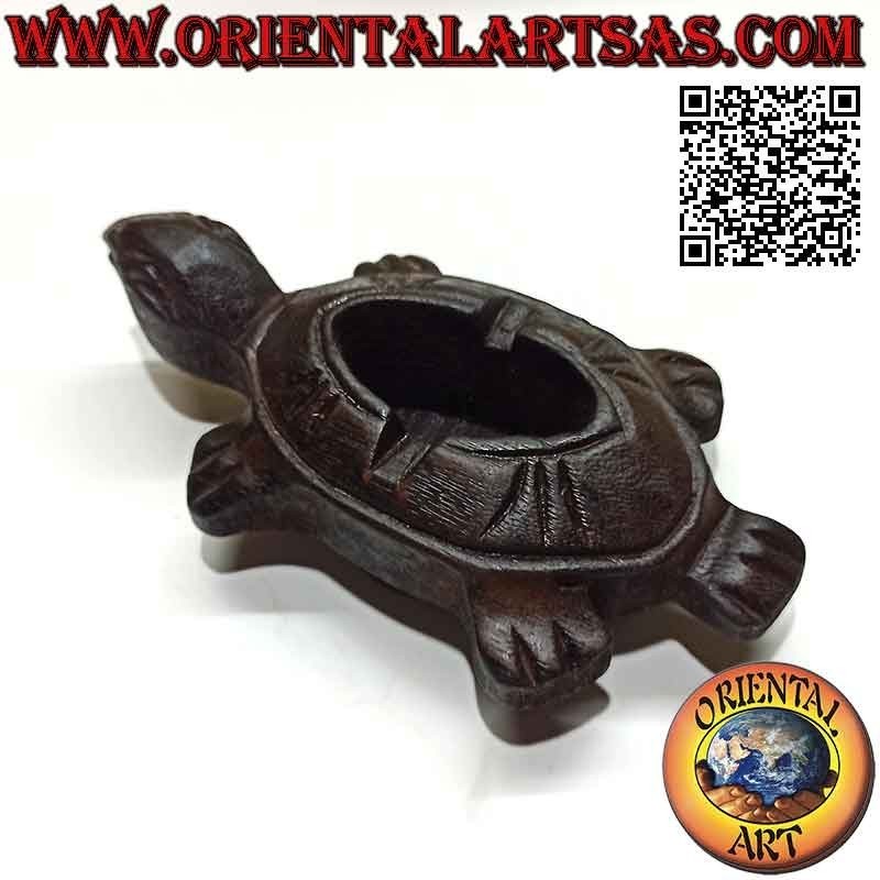 Posacenere a forma di tartaruga in legno di teak (piccola)