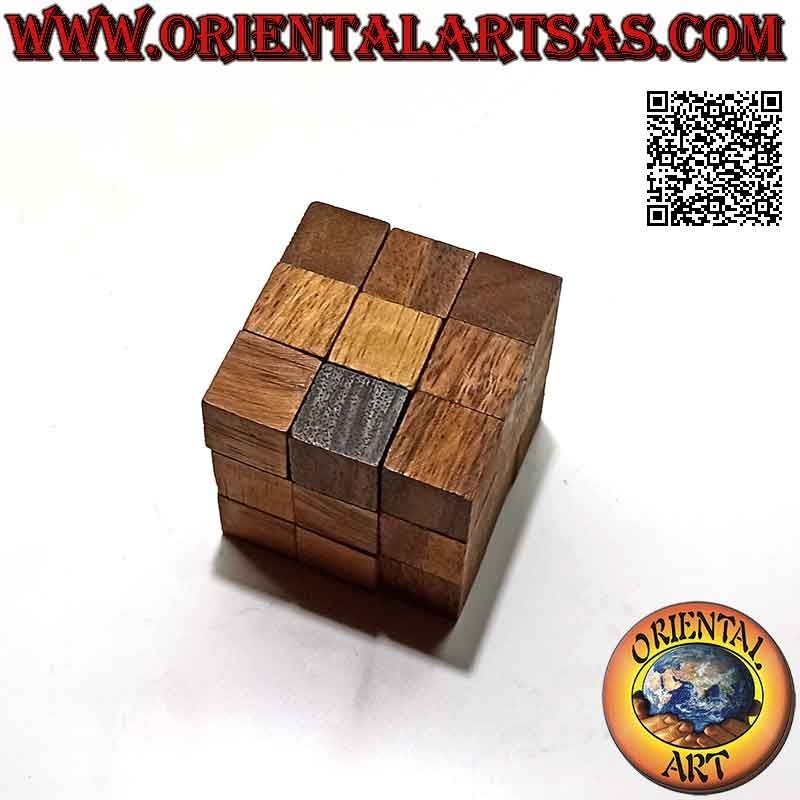 Gioco di logica (rompicapo), serpente "cubo magico" in legno di suar (piccolo)