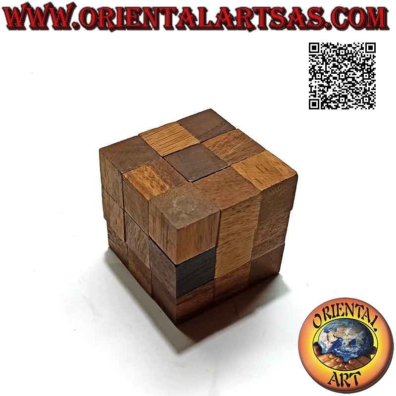 Logikspiel (Puzzle), "Zauberwürfel" Schlange aus Suarholz (klein)