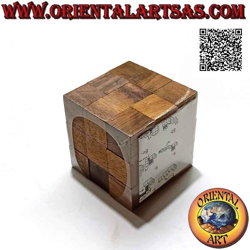 Logic game (puzzle), "magic cube" snake in suar wood (small)