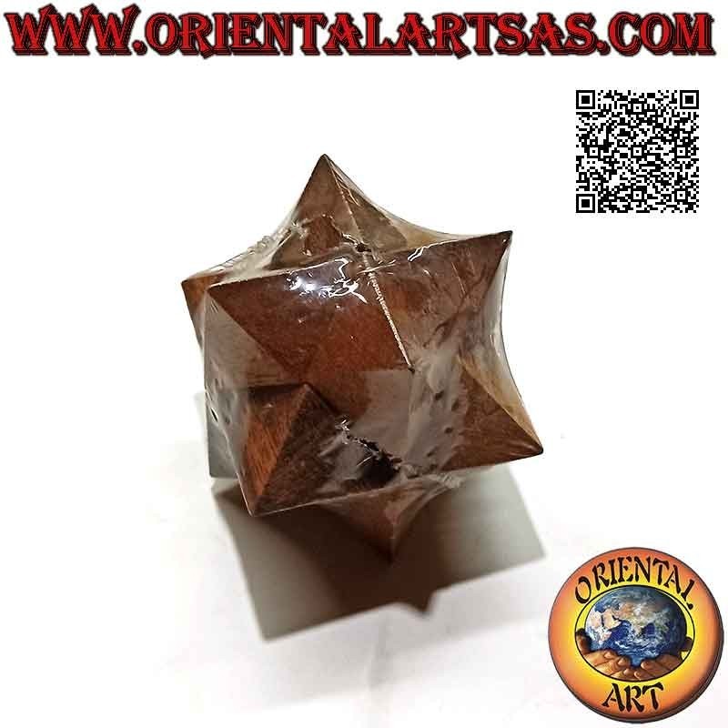 Logic game (puzzle), polar star or Leonardo's star in suar wood (interlocking)