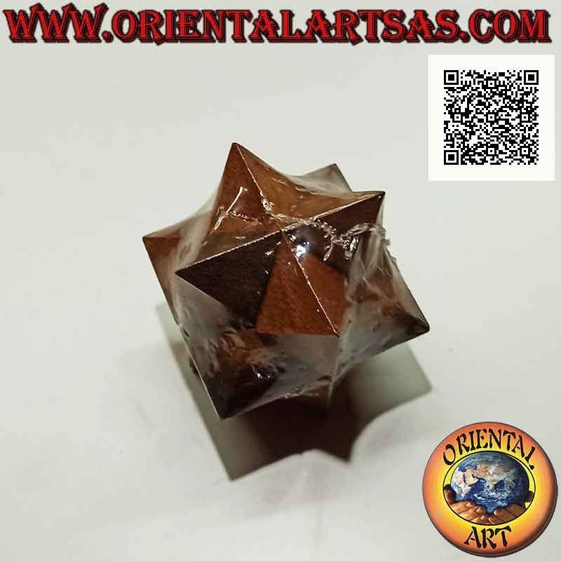 Logic game (puzzle), polar star or Leonardo's star in suar wood (interlocking)