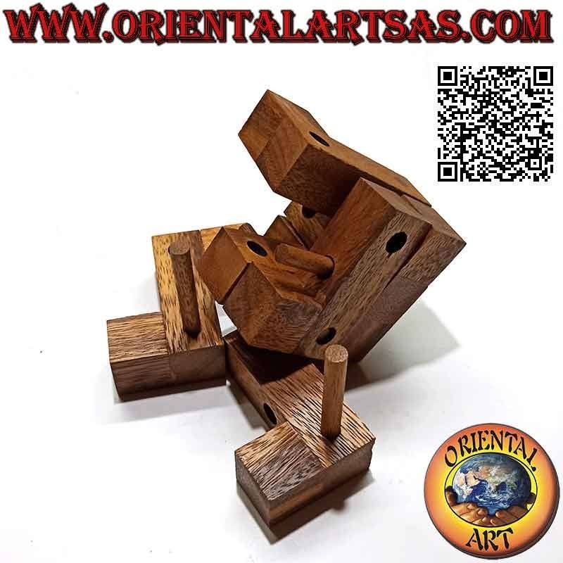 Logic game (puzzle), "the nailed cube" in suar wood