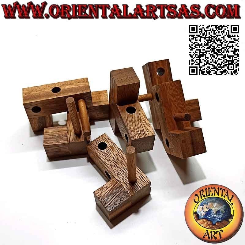Logic game (puzzle), "the nailed cube" in suar wood