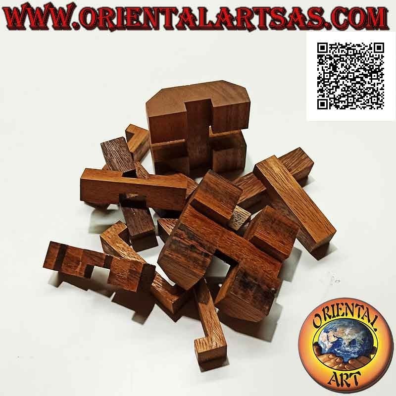 Logic game (puzzle), "the 3D diamond cube" in suar wood