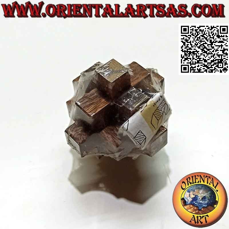 Logic game (puzzle), "the shooting star" 9 pcs in suar wood