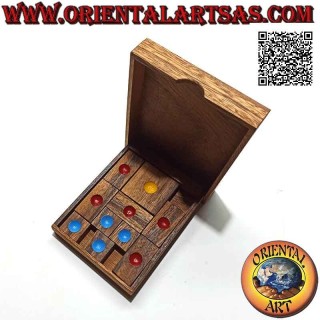 Juego de lógica (rompecabezas), "Khun Phaen" (juego tailandés) en madera de suar