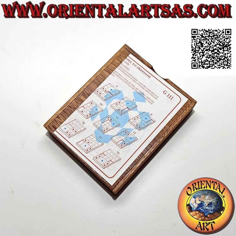 Gioco di logica (rompicapo), "Khun Phaen" (thai game) in legno di suar
