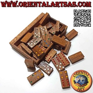 Jeu de société "Domino" en bois de suar