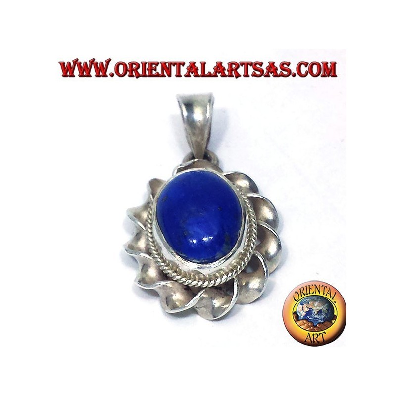 Silber-Anhänger mit Oval Lapislazuli