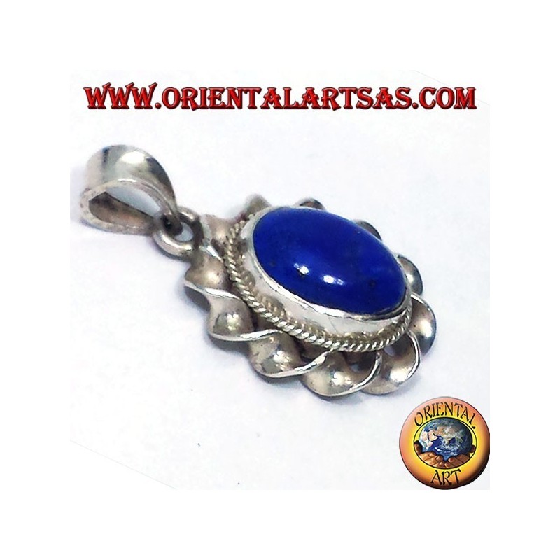 Colgante de plata con lapislázuli Oval