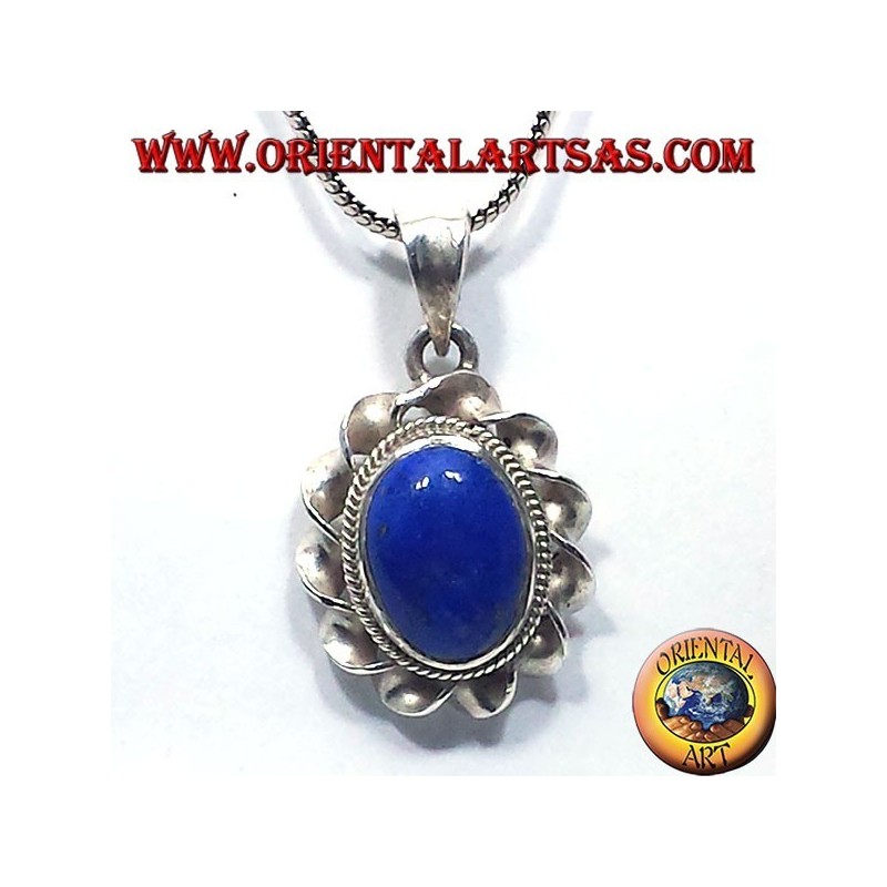 Silber-Anhänger mit Oval Lapislazuli